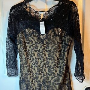 NWT Soma Signature Luxurious Lace Lingerie Sleeve Top (MBC Box)